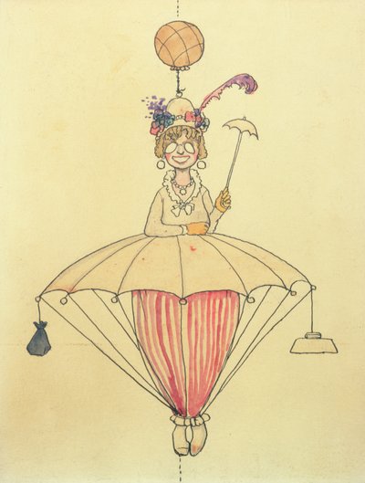 Det personlige luftrejsesystem til damer af William Heath Robinson