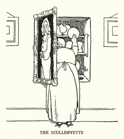 The Sculleryette (litho) af William Heath Robinson