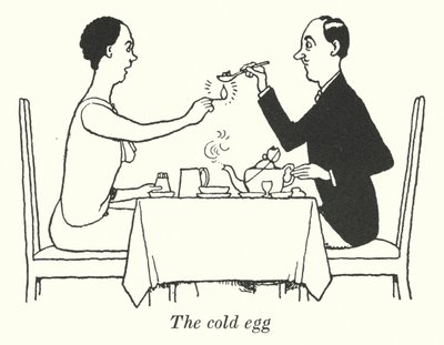 Det kolde æg (litho) af William Heath Robinson