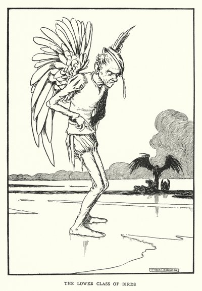 Den lavere klasse af fugle (litho) af William Heath Robinson