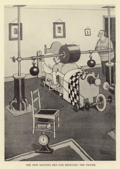 Den nye bantingseng til at reducere figuren af William Heath Robinson