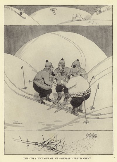 Den eneste vej ud af en akavet knibe af William Heath Robinson