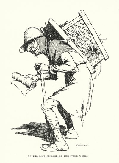 Til den mest elskede af faire kvinder (litho) af William Heath Robinson