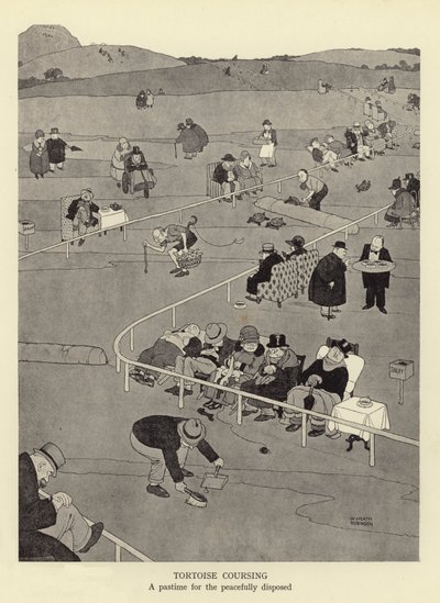 Skildpaddejagt, et tidsfordriv for de fredeligt indstillede af William Heath Robinson