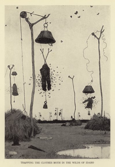 Fange tøjmøllen i Wilds of Idaho af William Heath Robinson