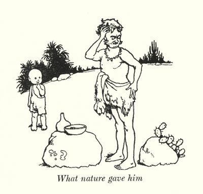 Hvad naturen gav ham (litho) af William Heath Robinson