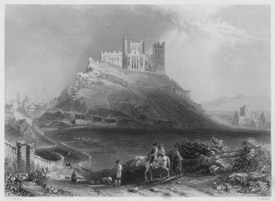 Indflyvning til Cashel, fra nord (gravering) af William Henry (after) Bartlett