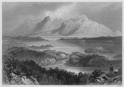 Garromin, Connemara (gravering) af William Henry (after) Bartlett