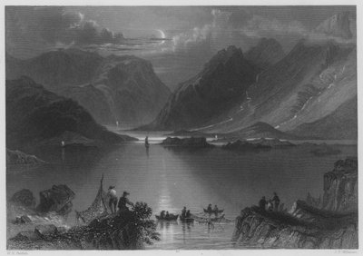 Head of the Killeries, Connemara (gravering) af William Henry (after) Bartlett