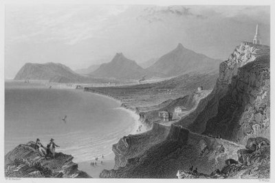 Killiney Bay, County Dublin (gravering) af William Henry (after) Bartlett