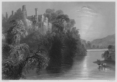 Lismore Castle, County Waterford (gravering) af William Henry (after) Bartlett