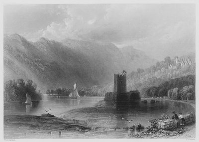 Narrow Water Castle, Newry River (gravering) af William Henry (after) Bartlett