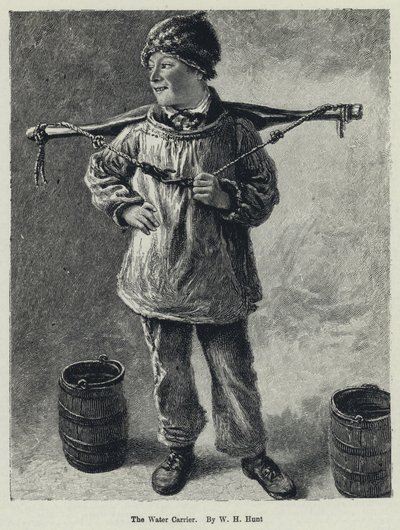 Vandbæreren (litho) af William Henry (after) Hunt