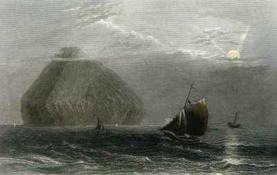 Ailsa Craig, graveret af J. T. Willmore (håndfarvet gravering) af William Henry Bartlett