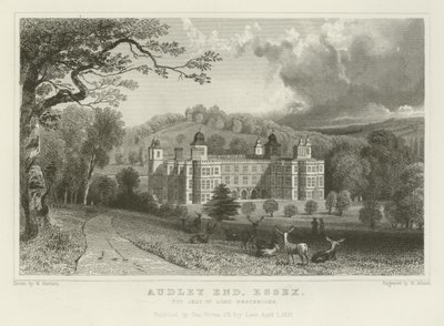 Audley End, Essex, sæde for Lord Braybrooke af William Henry Bartlett