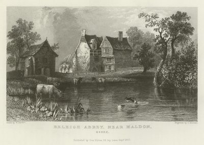 Beeleigh Abbey, nær Maldon, Essex af William Henry Bartlett