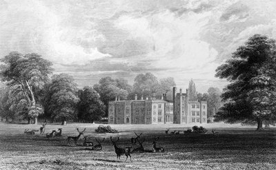 Bell House, Aveley, Essex, graveret af John Carr Armytage, 1832 af William Henry Bartlett