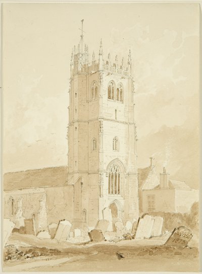 Bitton Church, Gloucestershire af William Henry Bartlett