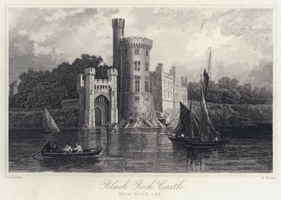 Black Rock Castle, fra River Lee (gravering) af William Henry Bartlett