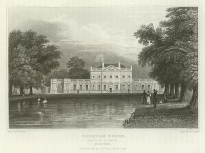 Boreham House, sæde for Sir J Tyrrell, Essex af William Henry Bartlett