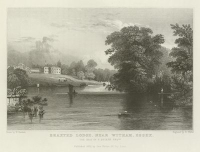 Braxted Lodge, nær Witham, Essex, sæde for P Ducane, Esquire af William Henry Bartlett