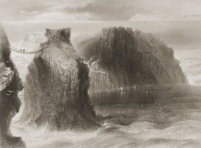 Carrick-a-Rede Rope Bridge, County Antrim, Nordirland, fra 