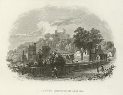 Castle Hedingham, Essex af William Henry Bartlett