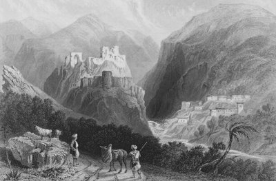 Slot i Mount Amana, nær Khan Karamont af William Henry Bartlett