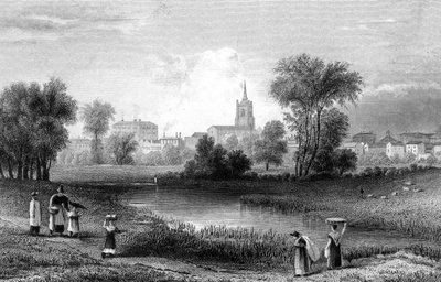 Chelmsford, Essex, graveret af John Rogers, 1831 af William Henry Bartlett