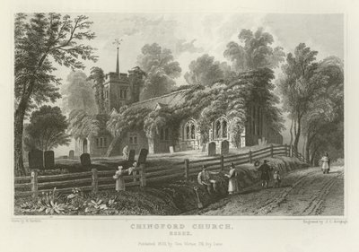Chingford Kirke, Essex af William Henry Bartlett