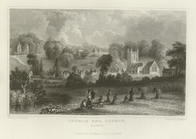 Church End, Dunmow, Essex af William Henry Bartlett