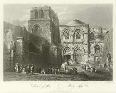 Den Hellige Gravs Kirke, Jerusalem af William Henry Bartlett