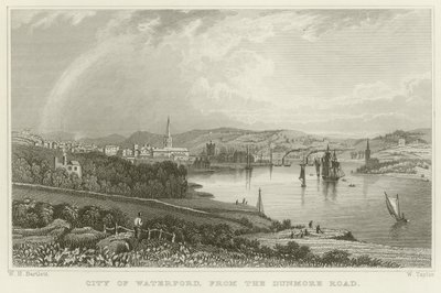 Byen Waterford af William Henry Bartlett