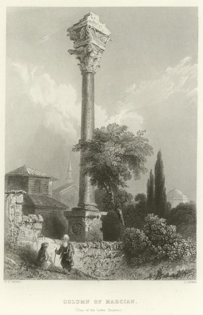 Søjle af Marcian, Konstantinopel af William Henry Bartlett