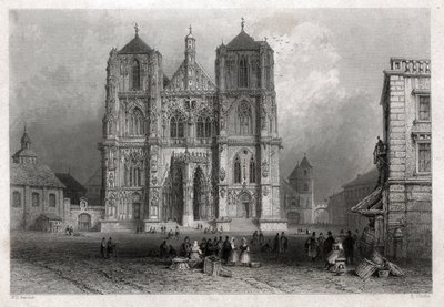 Dome of Regensburg. (stik, ca. 1830) af William Henry Bartlett