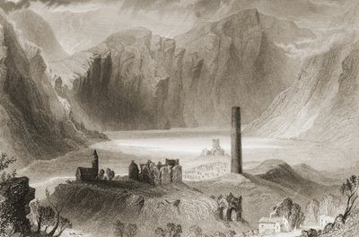 Glendalough, County Wicklow, Irland, fra 