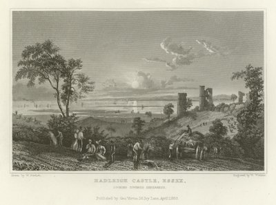 Hadleigh Castle, Essex, ser mod Sheerness af William Henry Bartlett