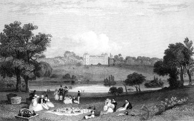 Hallingbury Place, Essex, graveret af Henry Wallis, 1832 af William Henry Bartlett