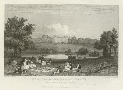 Hallingbury Place, Essex, sæde for J A Houblen, Esquire af William Henry Bartlett