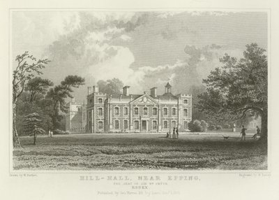 Hill-Hall, nær Epping, sæde for Sir William Smyth, Essex af William Henry Bartlett