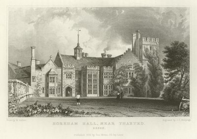 Horeham Hall, nær Thaxted, Essex af William Henry Bartlett