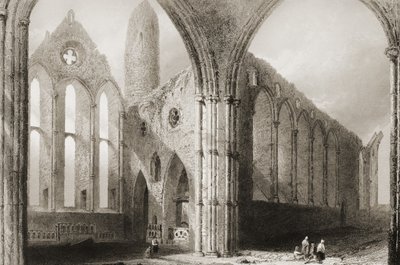 Interiør af Hore Abbey, The Rock of Cashel, County Tipperary, Irland, fra 