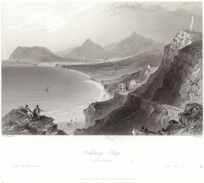 Killiney Bay i County Wicklow af William Henry Bartlett