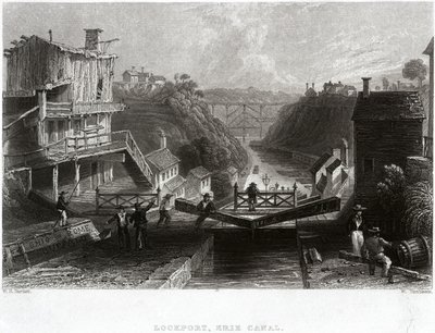 Lockport, Erie Canal af William Henry Bartlett