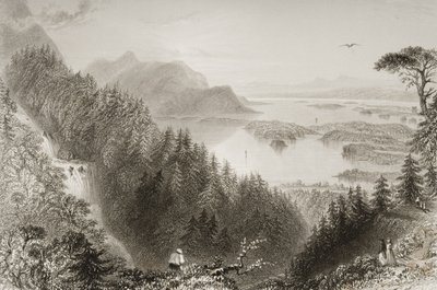 Lower and Turk Lakes, County Killarney, Irland, fra 