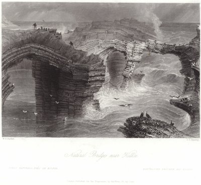 Naturlige broer nær Kilkee af William Henry Bartlett