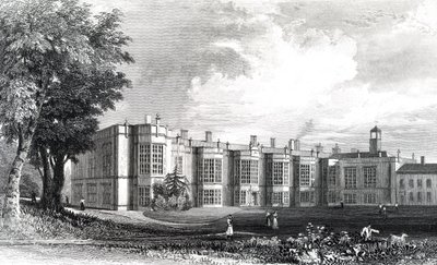 New Hall, nær Chelmsford, Essex, indgraveret af William Watkins, ca. 1832 af William Henry Bartlett