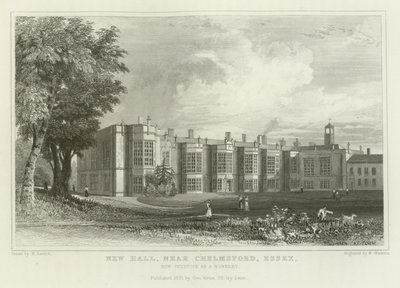 New Hall, nær Chelmsford, Essex, nu besat som et nonnekloster af William Henry Bartlett
