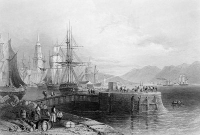 Port Glasgow, graveret af J.W. Appleton, 1841 (gravering) af William Henry Bartlett