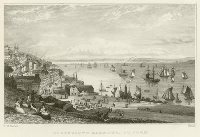 Queenstown havn af William Henry Bartlett